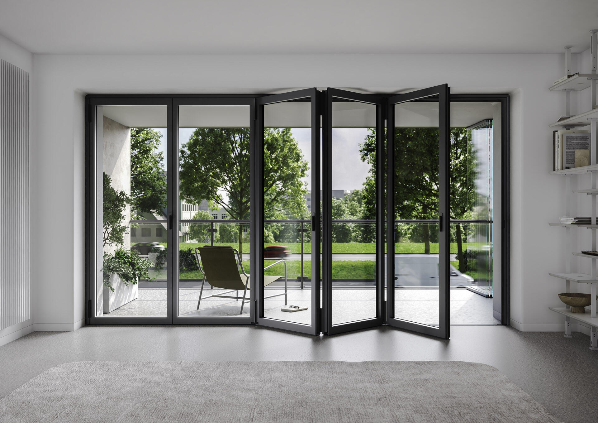 Glas-Faltwand in Melle; Bi-folding door in Melle Glas-Faltwände von Solarlus